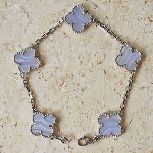 Blue Lace Vintage VCA Platinum Bracelet